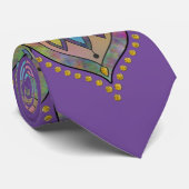 Klassiek Kleurrijk Mandala India Stijl 1 Stropdas (Opgerold)
