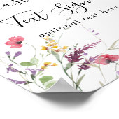 Klassiek Kleurrijk Wild Bloemen Aangepast Tekst Bo Poster (Hoek)