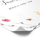 Klassiek Kleurrijk Wild Bloemen Favorieten Bord Poster (Hoek)