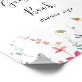 Klassiek Kleurrijk Wild Bloemen Guestbook Bord Poster (Hoek)
