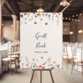 Klassiek Kleurrijk Wild Bloemen Guestbook Bord Poster