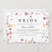 Klassiek kleurrijk Wilde Floral Bride Vrijgezellen Kaart (Voorkant)