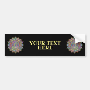 Klassiek Kleurrijke Mandala India Stijl 1 Bumpersticker