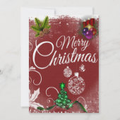 Klassiek Kleurrijke Prettig Kerstfeest Feestdagenkaart (Voorkant)