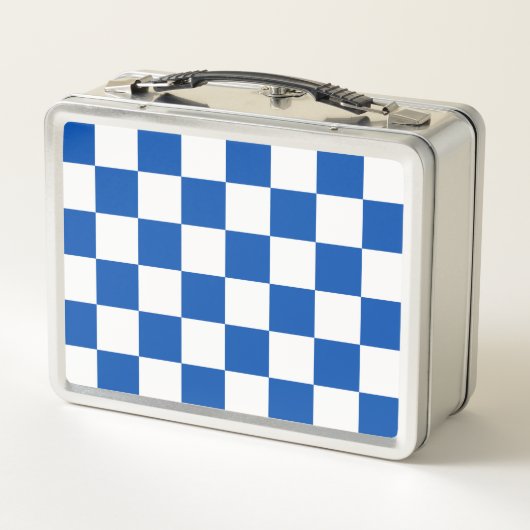 Klassiek kobaltblauw schaakbord (Achterkant)