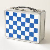 Klassiek kobaltblauw schaakbord (Voorkant)