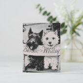 * Klassiek  koekje Roze Briefkaart * (Staand voorkant)