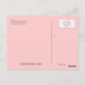 * Klassiek  koekje Roze Briefkaart * (Achterkant)