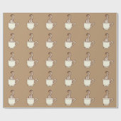 Klassiek koffiecadeauverpakkings papier (Vlak)