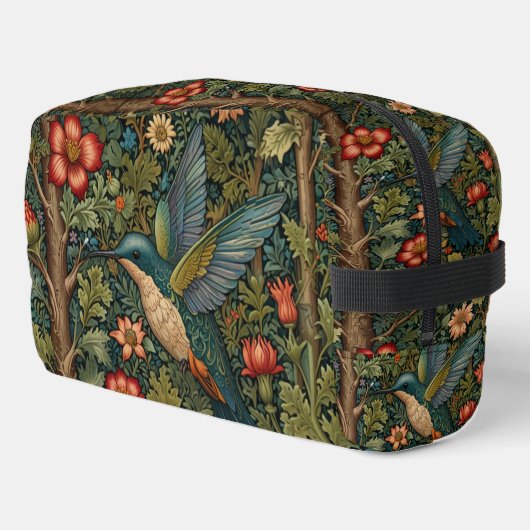 Klassiek kolibrie art bohemian chic toilettasje (Linkerhoek)