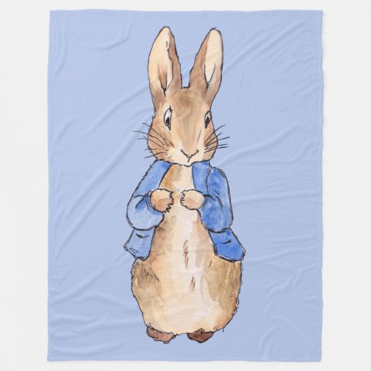 Klassiek konijn blauwe jas fleece deken (Voorkant)