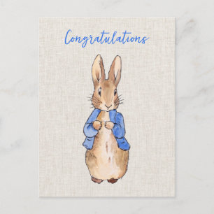 Klassiek konijn Congratulations Briefkaart