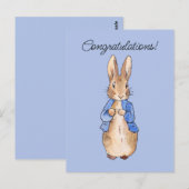Klassiek konijn Congratulations Briefkaart (Voorkant / Achterkant)