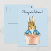 Klassiek konijn Congratulations Briefkaart (Voorkant / Achterkant)