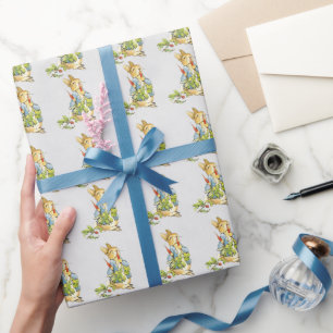 Klassiek konijn dat een wortel eet cadeaupapier