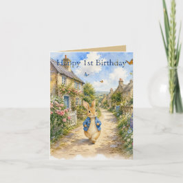 Klassiek konijn Engels landelijk gelukkig 1e verja Kaart