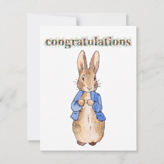 Klassiek konijn Gefeliciteerd (Voorkant)