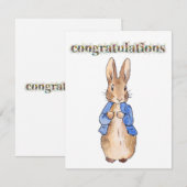 Klassiek konijn Gefeliciteerd (Voorkant / Achterkant)