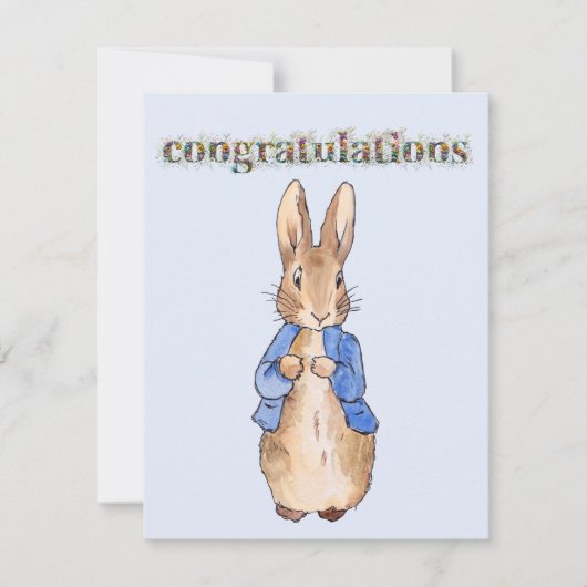 Klassiek konijn Gefeliciteerd (Voorkant)