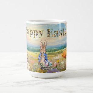 Klassiek konijn Gelukkig Pasen Koffiemok