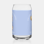 Klassiek konijn in blauwe jas blikvorm glas (Links)