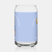 Klassiek konijn in blauwe jas blikvorm glas (Links)