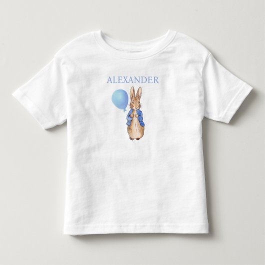Klassiek konijn in blauwe jas kinder shirts (Voorkant)