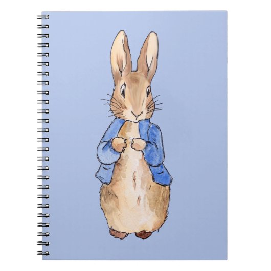 Klassiek konijn in blauwe jas notitieboek (Voorkant)