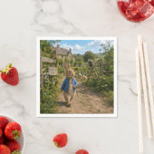Klassiek konijn in een moestuin servet (Insitu)