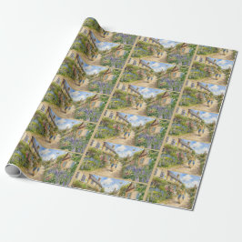 Klassiek konijn in Engels dorp Cadeaupapier