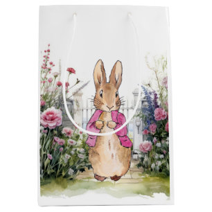 Klassiek konijn in roze jas medium cadeauzakje
