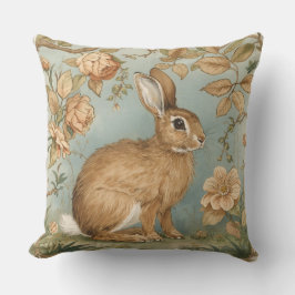 Klassiek Konijn,Konijn,Florale Patronen, Retro Kussen