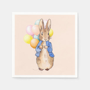 Klassiek konijn met ballonnen servet