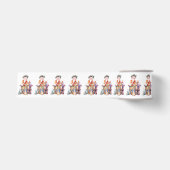 Klassiek konijn met Kersthuisje Grosgrain Lint (Voorkant)