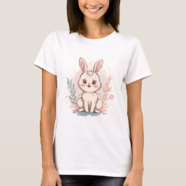 Klassiek konijn ontwerp -Minimalistisch T-shirt