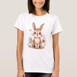 Klassiek konijn ontwerp -Minimalistisch T-shirt