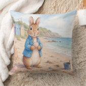 Klassiek konijn op een zandstrand kussen (Deken)