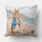 Klassiek konijn op een zandstrand kussen (Voorkant)