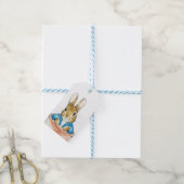 Klassiek konijn zittend in een pot cadeaulabel (Met Touw)