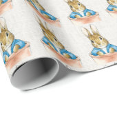 Klassiek konijn zittend in potplant cadeaupapier (Rol Hoek)