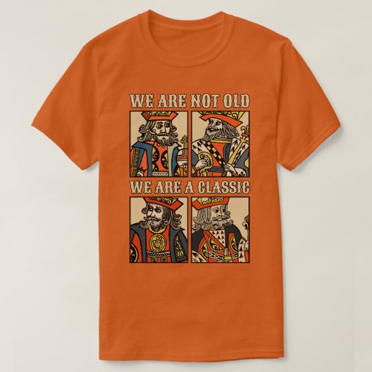 Klassiek Koning Karakter van het Spelen d T-shirt (Design voorkant)