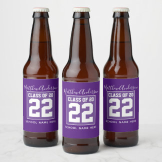 Klassiek Konings Paars Afstuderen Bier Etiket