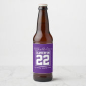 Klassiek Konings Paars Afstuderen Bier Etiket (Voorkant)