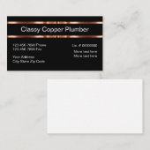 Klassiek koperen loodgieter ontwerp visitekaartje (Voorkant / Achterkant)