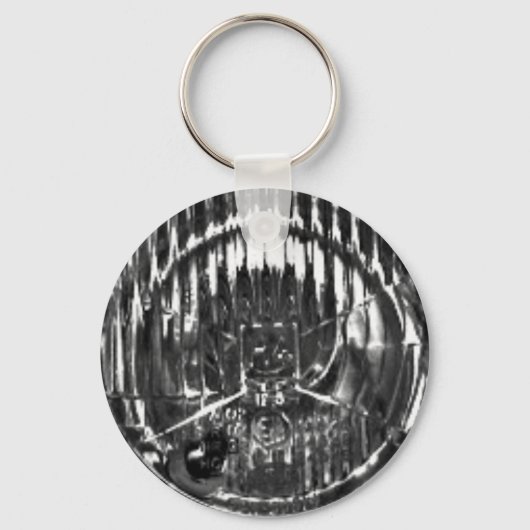  klassiek koplichtchroom voor auto's sleutelhanger (Voorkant)