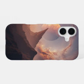 Klassiek kosmisch landschap iPhone 16 hoesje (Achterkant horizontaal)
