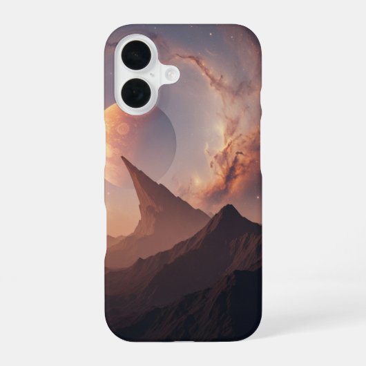 Klassiek kosmisch landschap iPhone 16 hoesje (Achterkant)