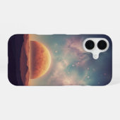 Klassiek kosmisch landschap iPhone 16 hoesje (Achterkant horizontaal)