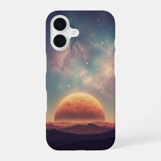 Klassiek kosmisch landschap iPhone 16 hoesje (Achterkant)