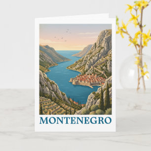 Klassiek Kotor Baai Montenegro Balkan Landschap Kaart